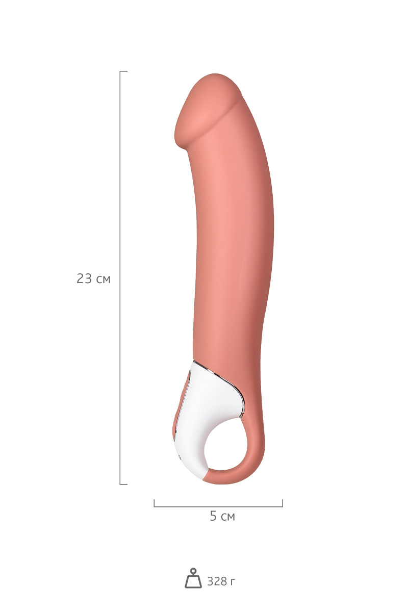 Нереалистичный вибратор Satisfyer Vibes Master, силикон, бежевый, 23,5 см. в магазине ESEXTOYS