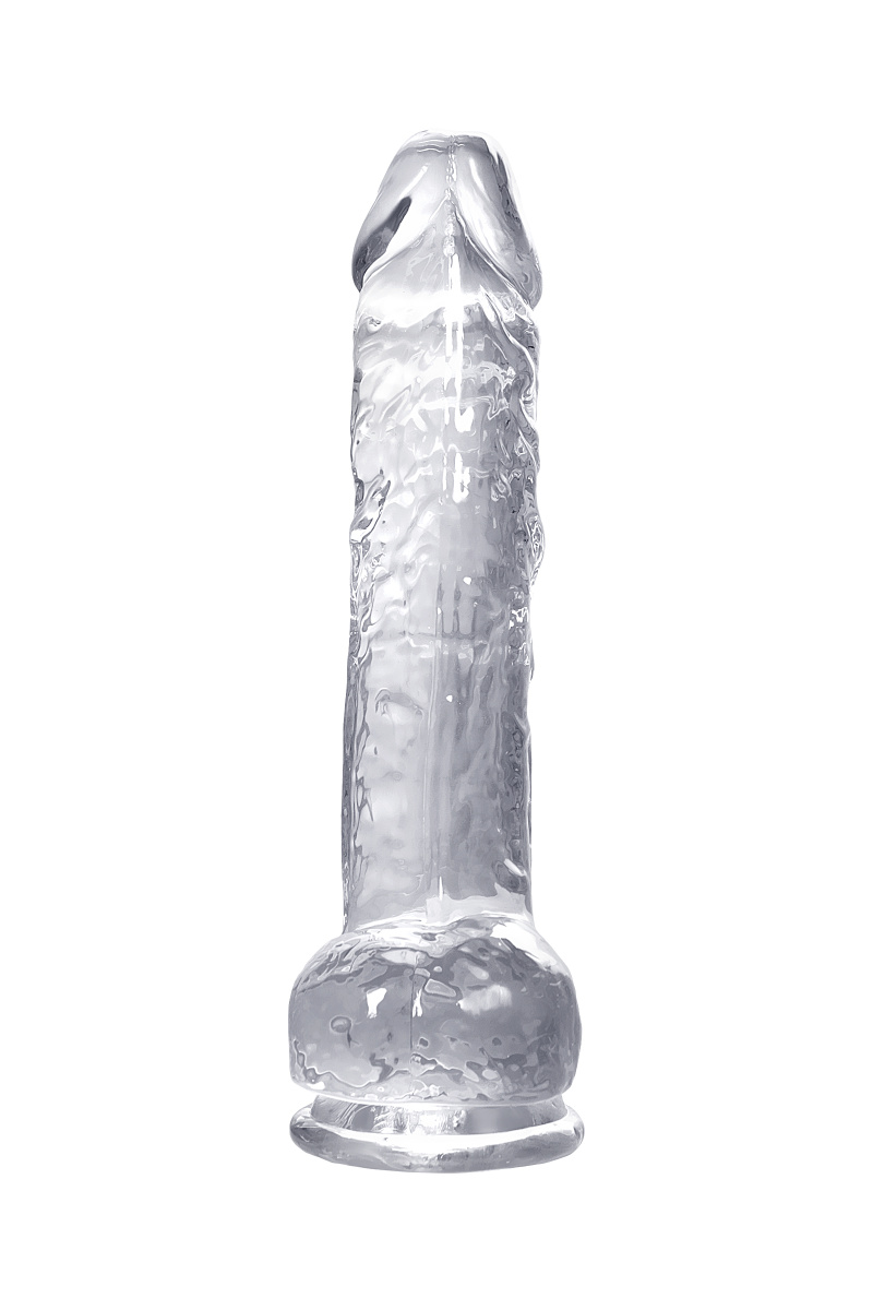 Реалистичный фаллоимитатор, TPE, прозрачный, 19 см в магазине ESEXTOYS