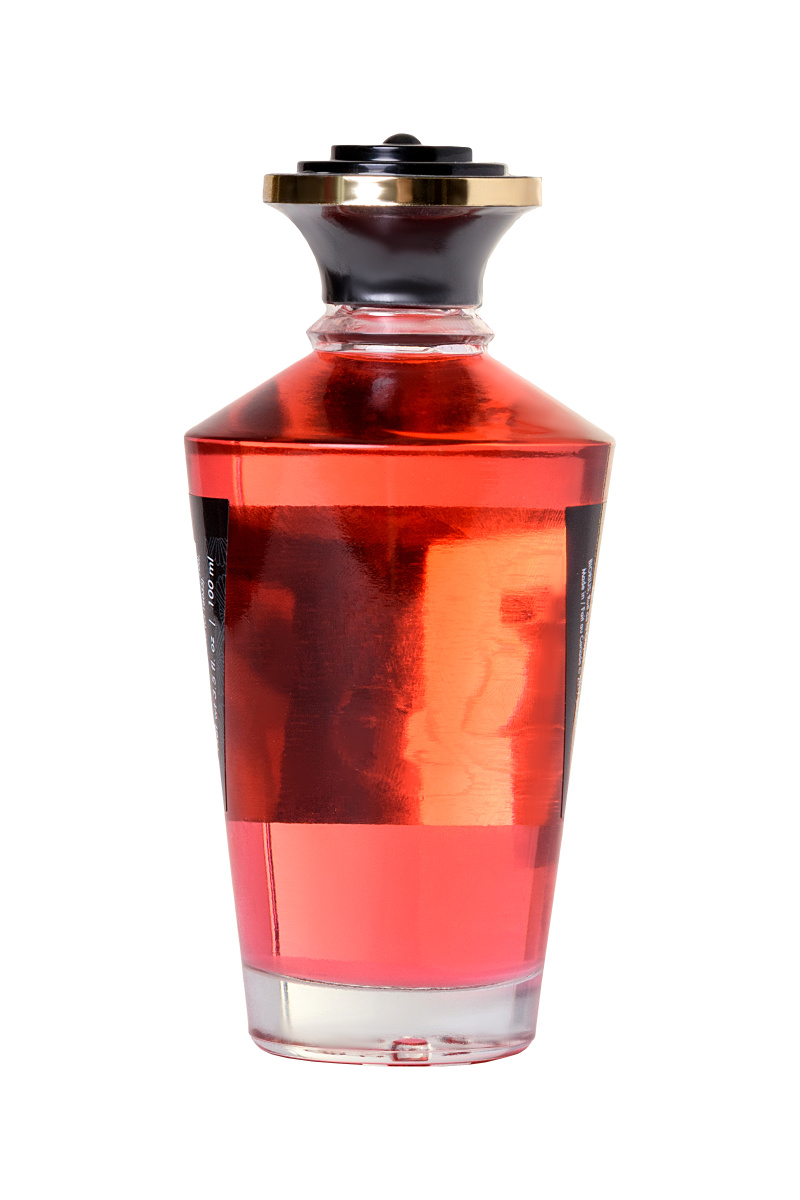 Масло для массажа Shunga Sparkling Strawberry Wine, разогревающее, клубника и шампанское, 100 мл в магазине ESEXTOYS