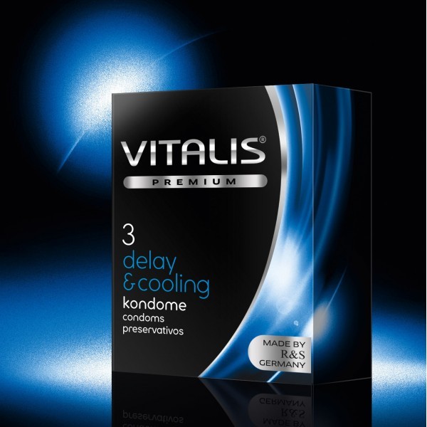 Презервативы Vitalis, premium, охлаждающий, 18 см, 5,3 см, 3 шт. в магазине ESEXTOYS