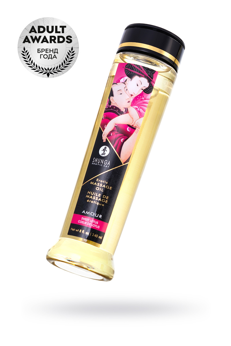 Масло для массажа Shunga Amour «Sweet Lotus», возбуждающее, 240 мл в магазине ESEXTOYS