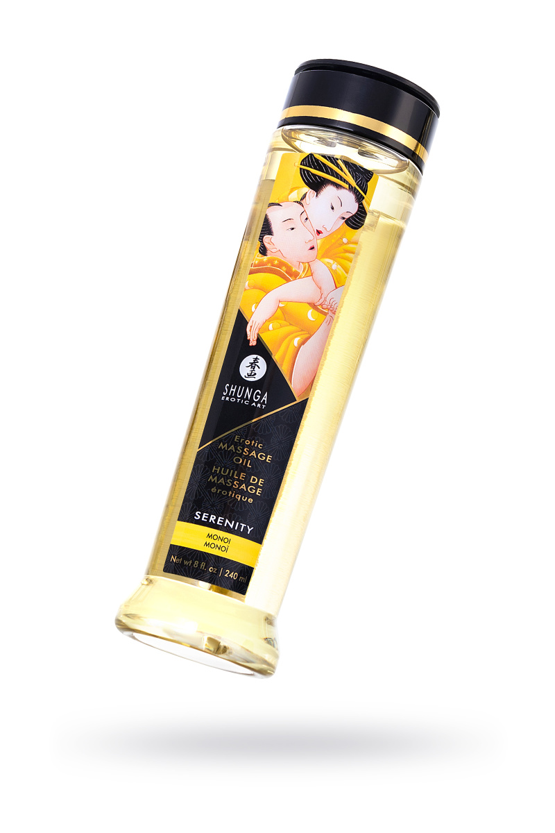Масло для массажа Shunga Serenity, натуральное, возбуждающее, цветочный, 240 мл в магазине ESEXTOYS
