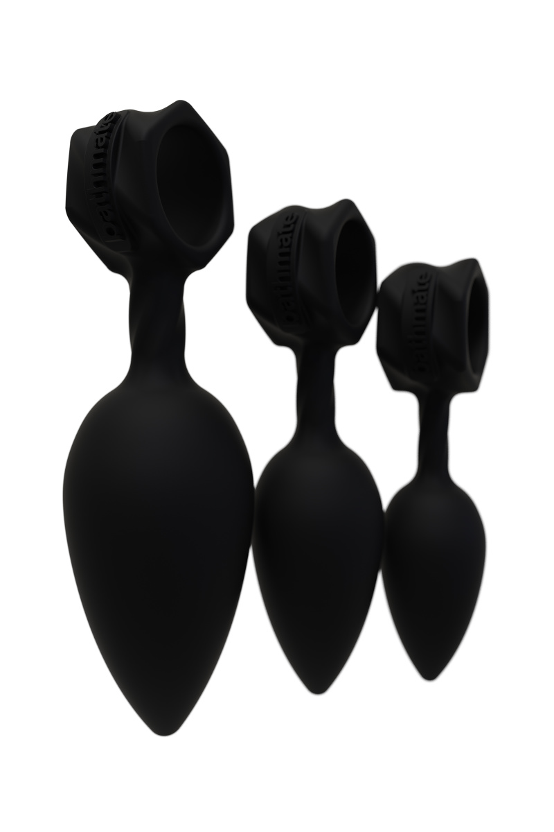 Набор анальных плагов Bathmate Anal Training Plugs, силикон, чёрный в магазине ESEXTOYS