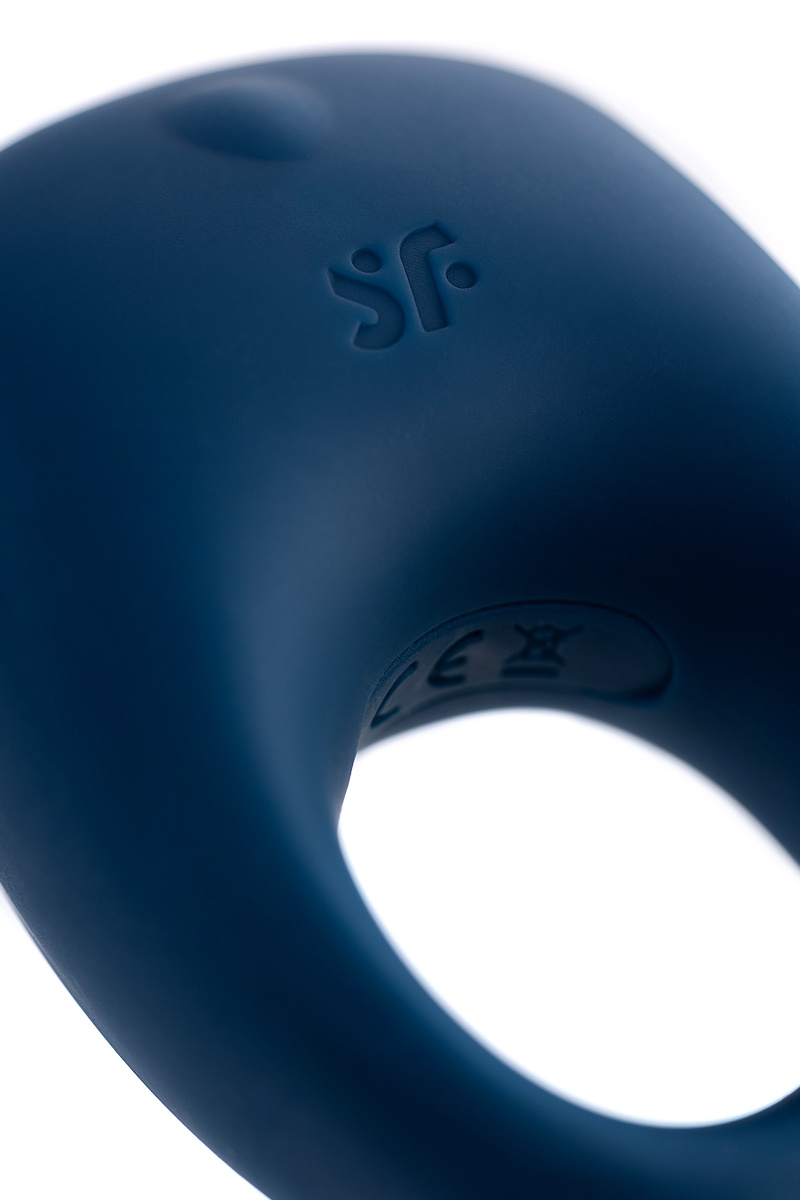 Эрекционное кольцо на пенис Satisfyer Strong, силикон, синий, 7 см. в магазине ESEXTOYS