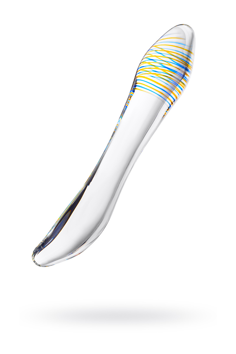 Двусторонний фаллоимитатор Sexus Glass, стекло, прозрачный, 22 см в магазине ESEXTOYS