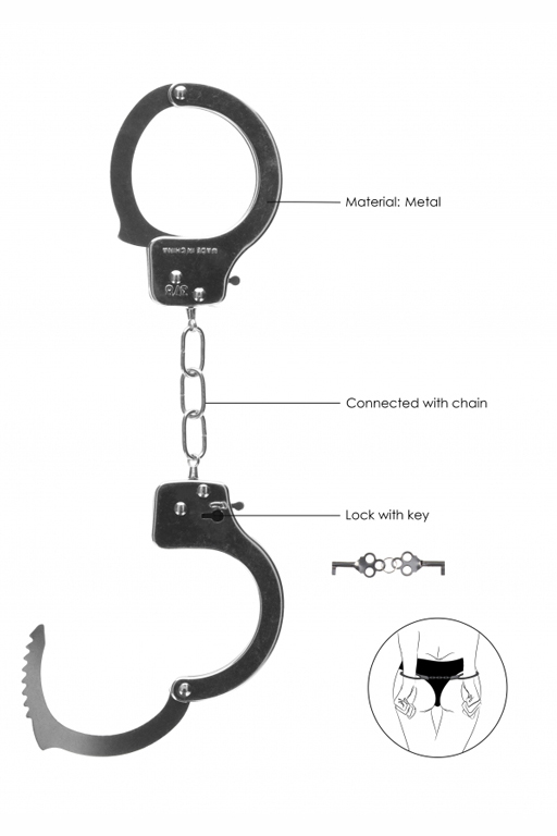 Металлические наручники Pleasure Handcuffs в магазине ESEXTOYS