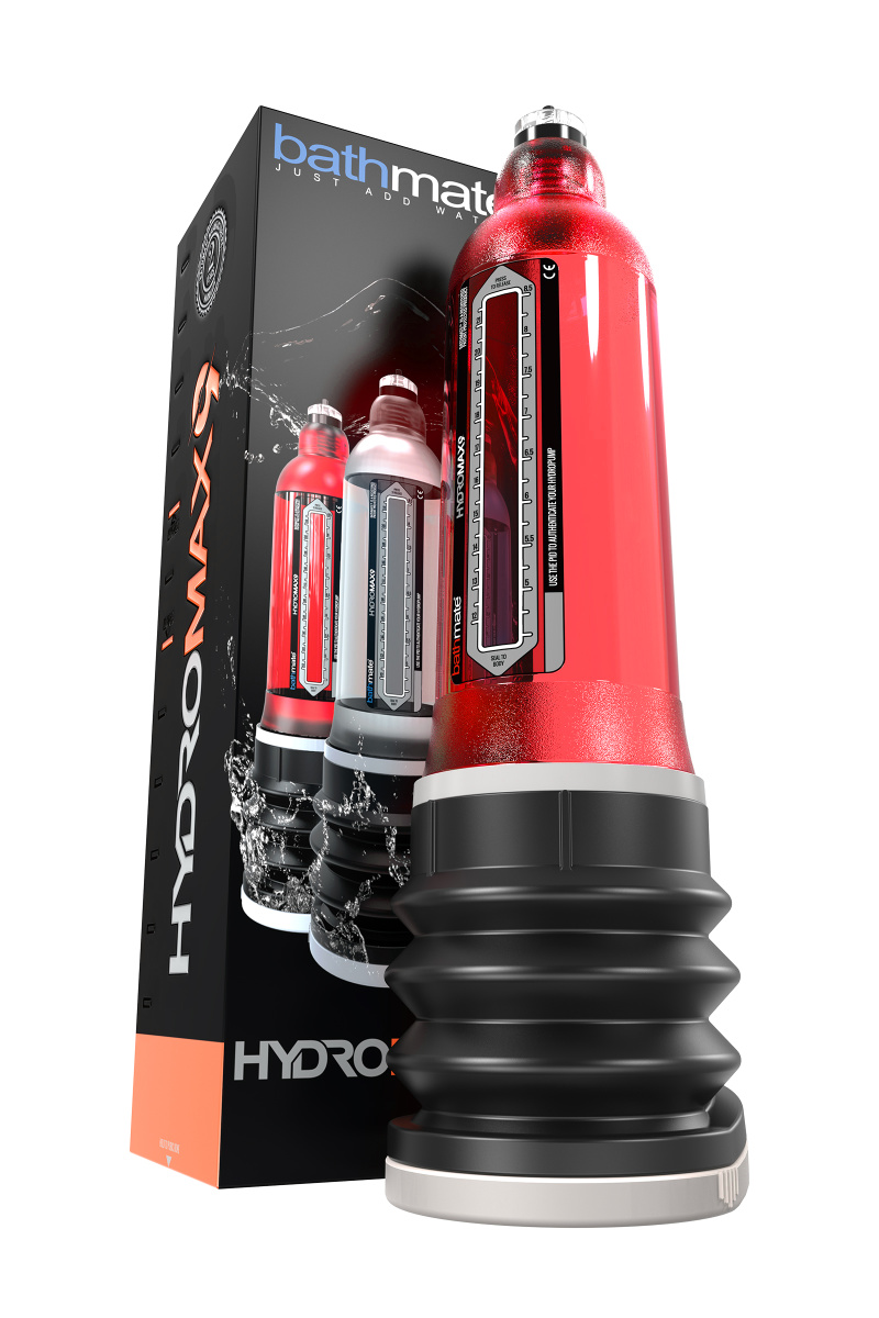 Гидропомпа Bathmate HYDROMAX9, ABS пластик, красный, 32,5 см (аналог Hydromax X40) в магазине ESEXTOYS