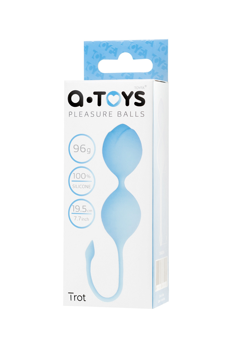 Вагинальные шарики TOYFA  A-Toys Trot, силикон, голубой, 19,5 см в магазине ESEXTOYS