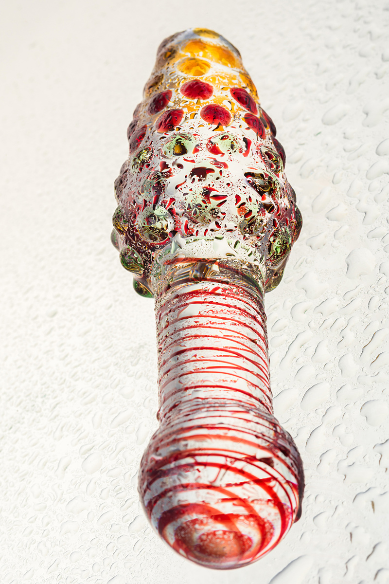 Двусторонний фаллоимитатор Sexus Glass, стекло, прозрачный, 17,5 см в магазине ESEXTOYS