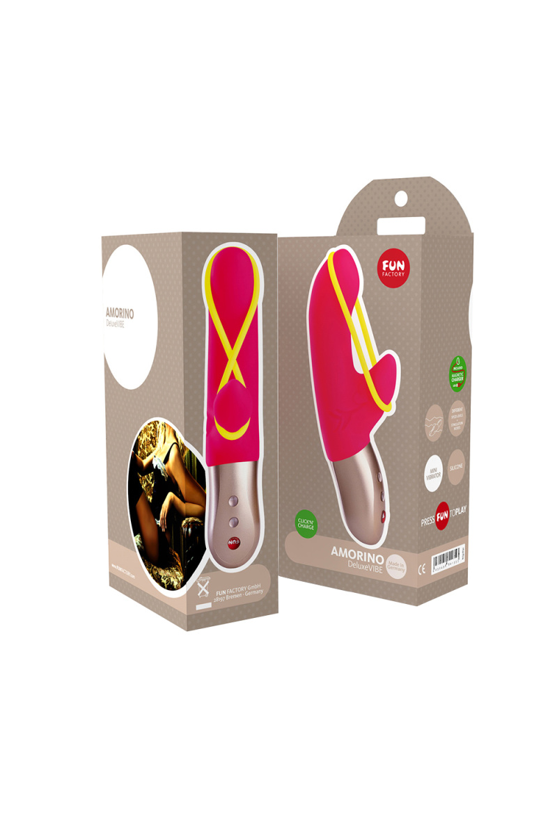 Вибратор Fun Factory AMORINO, силикон, розовый, 17 см в магазине ESEXTOYS