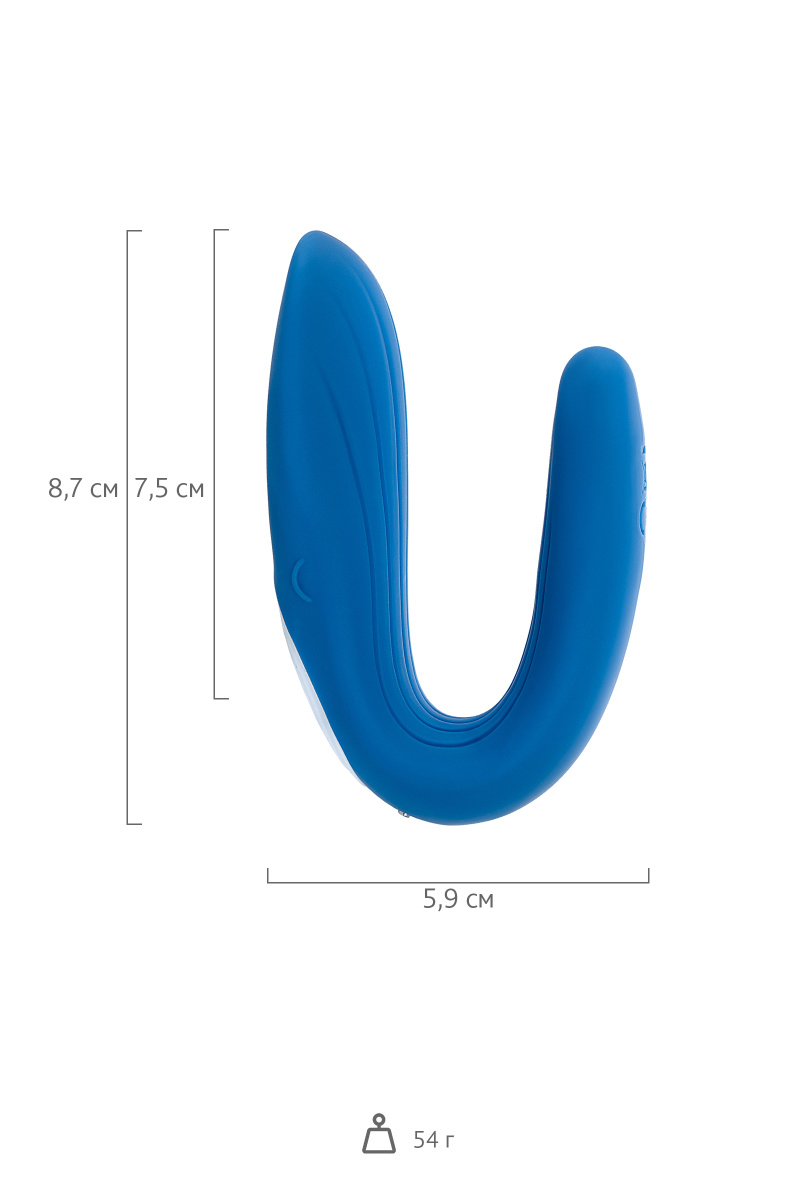 Многофункциональный стимулятор для пар Satisfyer Partner Whale, силикон, голубой, 17 см. в магазине ESEXTOYS