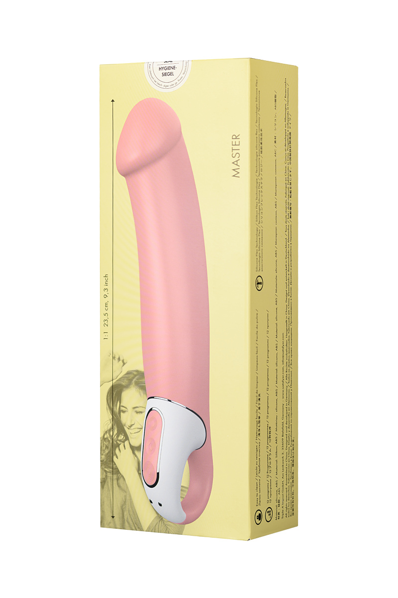 Нереалистичный вибратор Satisfyer Vibes Master, силикон, бежевый, 23,5 см. в магазине ESEXTOYS