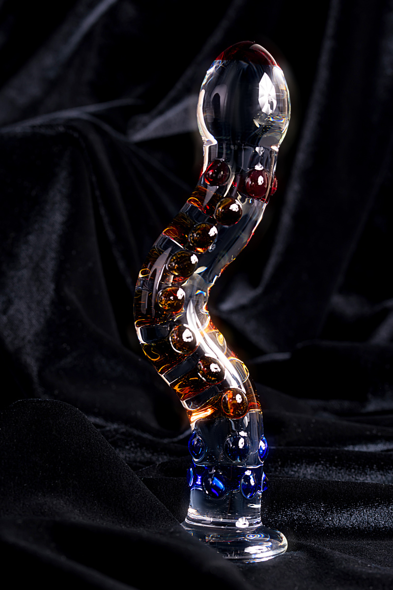 Нереалистичный фаллоимитатор Sexus Glass, стекло, прозрачный, 20 см в магазине ESEXTOYS