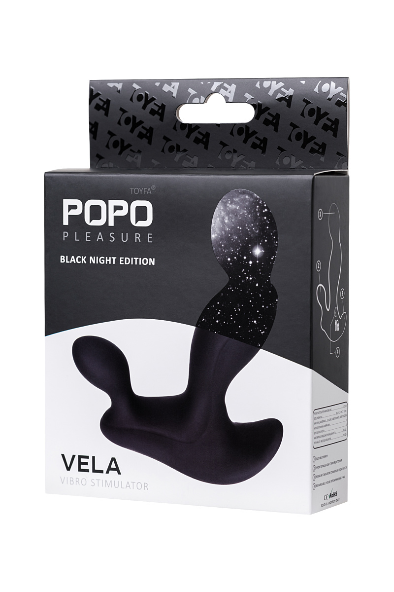 Анальный стимулятор POPO Pleasure by TOYFA Vela, силикон, черный в магазине ESEXTOYS