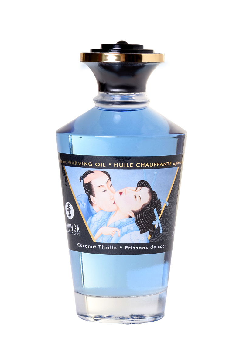 Масло для массажа Shunga Coconut Thrills, разогревающее, кокос, 100 мл в магазине ESEXTOYS