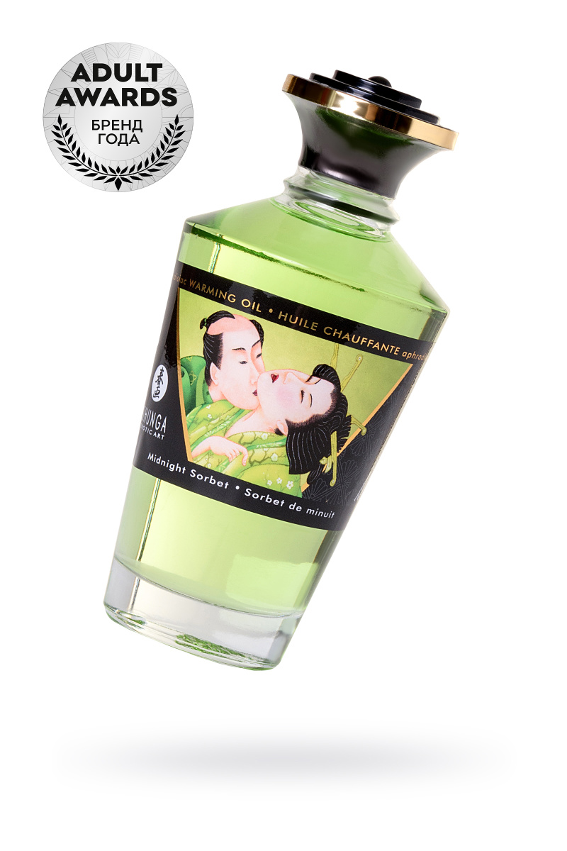 Масло для массажа Shunga Midnight Sorbet, разогревающее, щербет, 100 мл в магазине ESEXTOYS