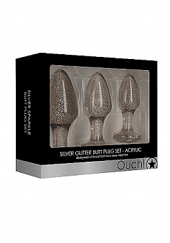 Набор акриловых анальных пробок Acrylic Goldchip Butt Plug Set в магазине ESEXTOYS