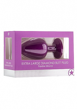 Анальная пробка с кристаллом Diamond Butt Plug (Extra Large ) в магазине ESEXTOYS