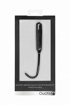 Стимулятор уретры с вибрацией Vibrating Bullet Plug With Beaded Tip в магазине ESEXTOYS