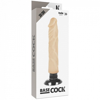 Вибромассажер BASECOCK REALISTIC VIBRATOR 2-1 FLESH 20CM в магазине ESEXTOYS