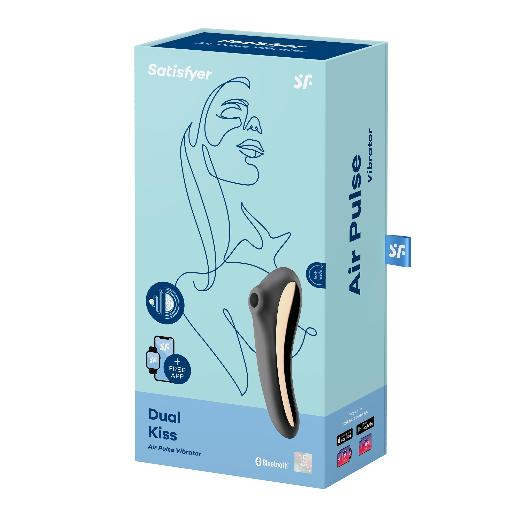 Вакуумно-волновой вибромассажер Dual Kiss (black) в магазине ESEXTOYS
