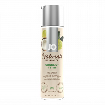 Массажное масло JO  - Coconut & Lime/Кокос и лайм  120 mL в магазине ESEXTOYS