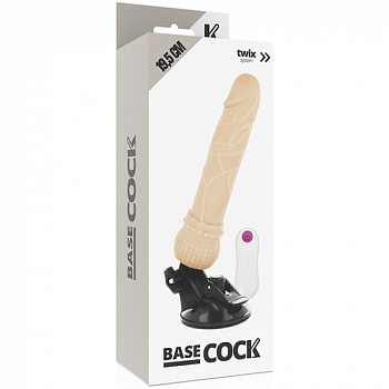 Вибромассажер с пультом управления BASECOCK REALISTIC VIBRATOR REMOTE CONTROL FLESH 19.5 C в магазине ESEXTOYS