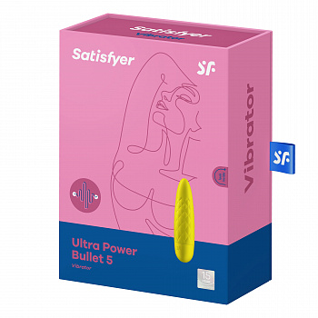 Мини вибромассажер Ultra Power Bullet 5 (желтый) в магазине ESEXTOYS