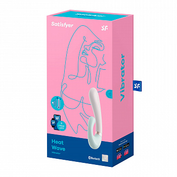 Вибратор-кролик Heat Wave с функцией нагрева (мятный) в магазине ESEXTOYS