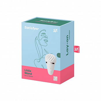 Мини вибромассажер Little Wand - белый с серебряным в магазине ESEXTOYS