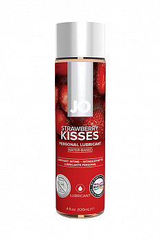 Вкусовой лубрикант "Клубника" /  JO Flavored Strawberry Kiss 4 oz - 120 мл. в магазине ESEXTOYS
