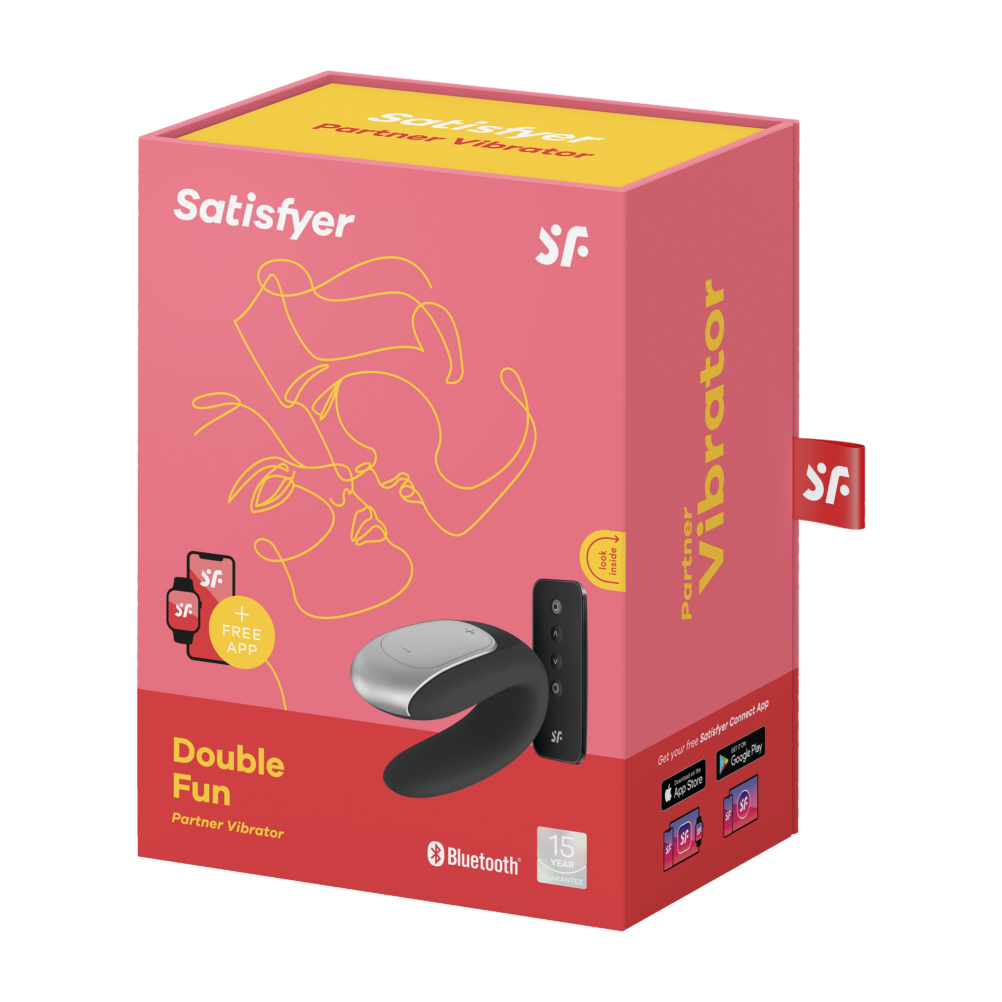 Парный вибратор Satisfyer Double Fun с возможностью управления через пульт и приложение (черный) в магазине ESEXTOYS