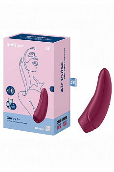 Вакуумно-волновой стимулятор Satisfyer Curvy 1+ с возможностью управления через приложение - красный в магазине ESEXTOYS