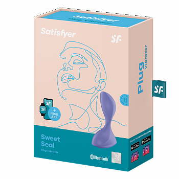 Анальная пробка Sweet Seal с вибрацией (лиловый) в магазине ESEXTOYS