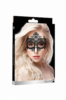 Кружевная маска ручной работы на глаза Queen Black Lace Mask в магазине ESEXTOYS