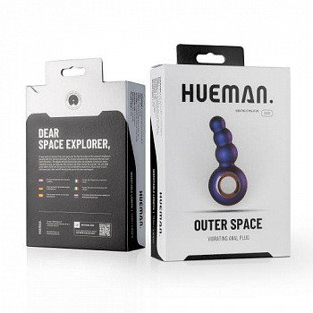 Анальная пробка Outer Space в виде елочки с кольцом-держателем в магазине ESEXTOYS