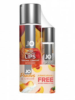 Набор из лубрикантов JO Peachy Lips (120мл.) и JO H2O Vanilla (30мл.) в магазине ESEXTOYS