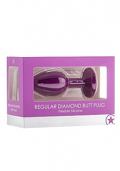 Анальная пробка с кристаллом Diamond Butt Plug (Medium) в магазине ESEXTOYS