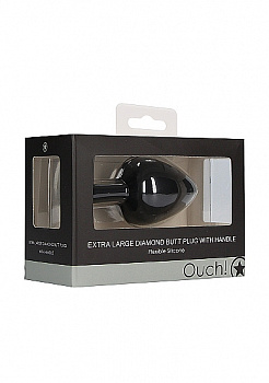 Анальная пробка для ношения с кристаллом  Diamond Butt Plug With Handle в магазине ESEXTOYS