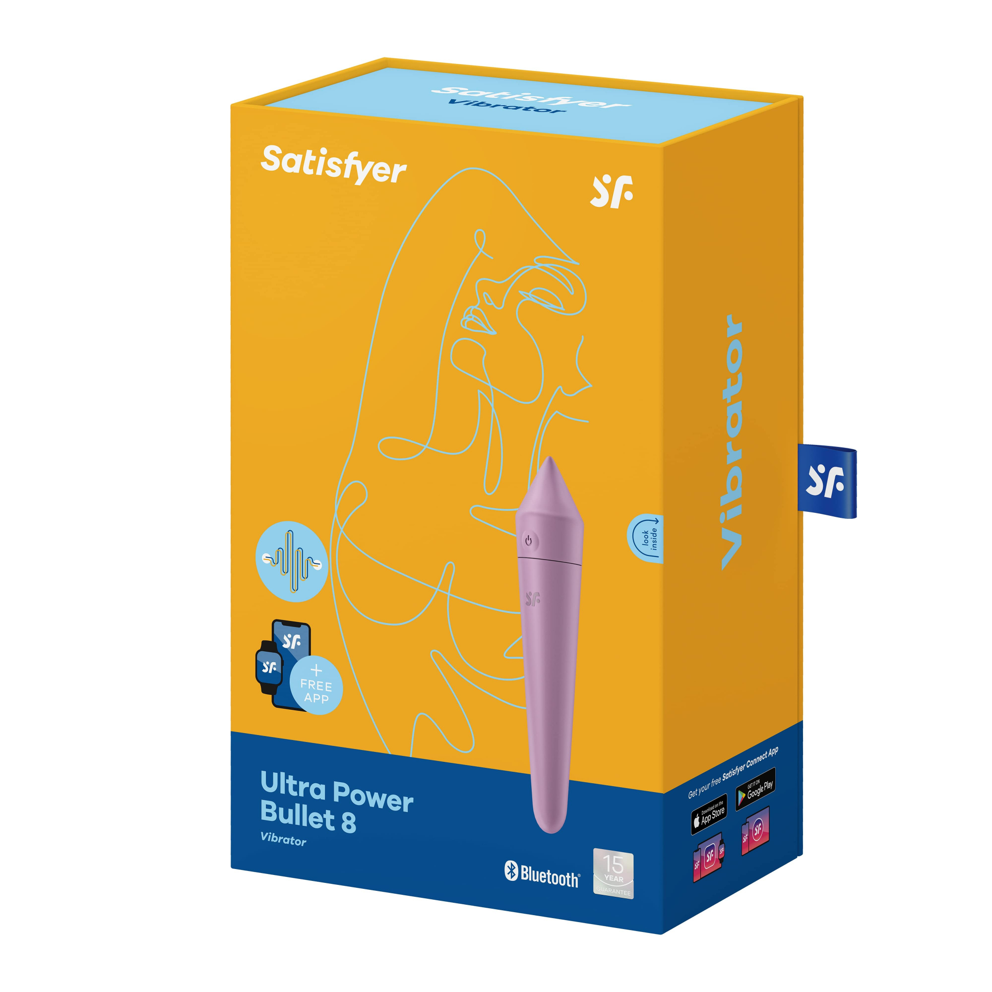 Мини вибромассажер Ultra Power Bullet 8 (лиловый) в магазине ESEXTOYS