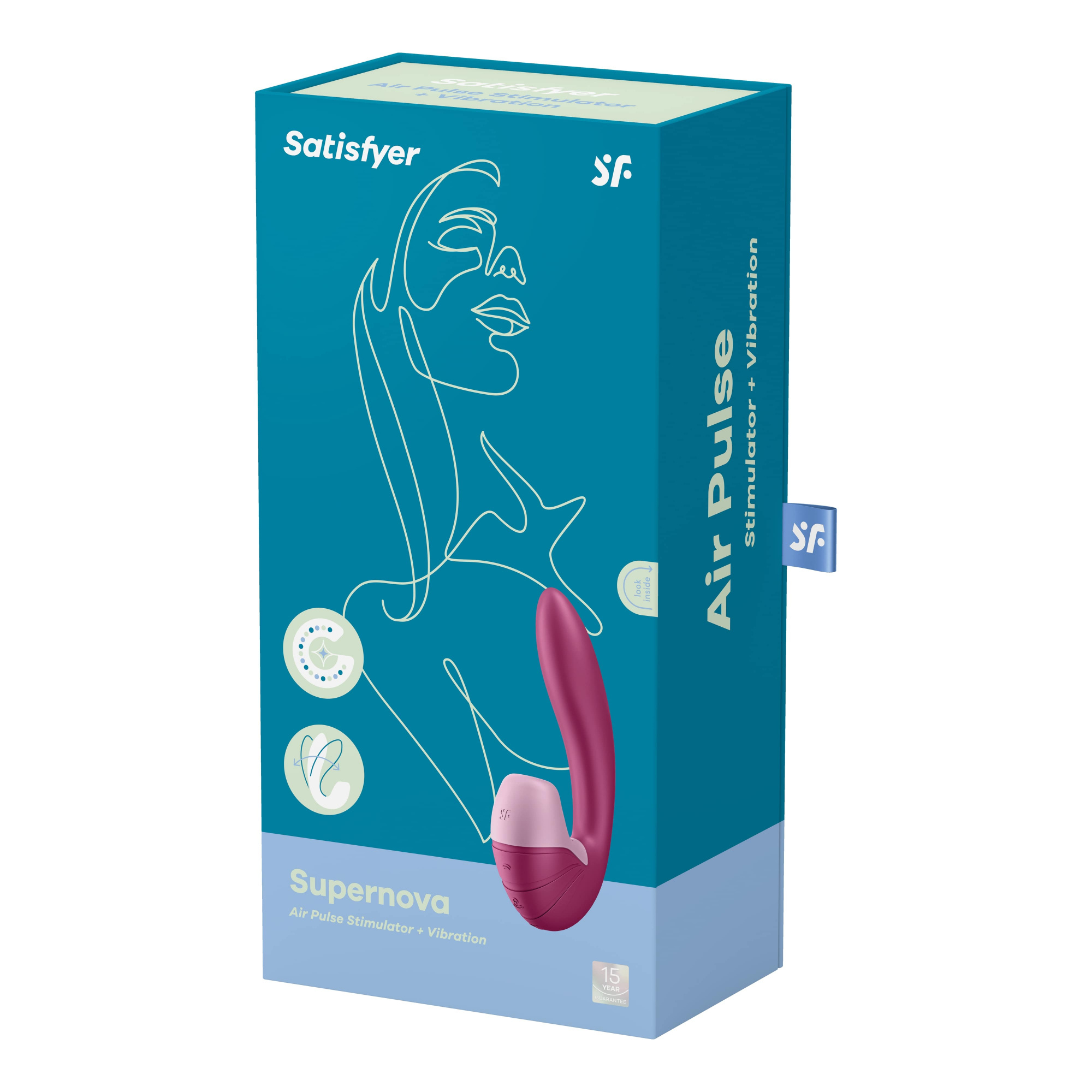 Вибратор с вакуумным стимулятором Satisfyer Supernova (ягодный) в магазине ESEXTOYS