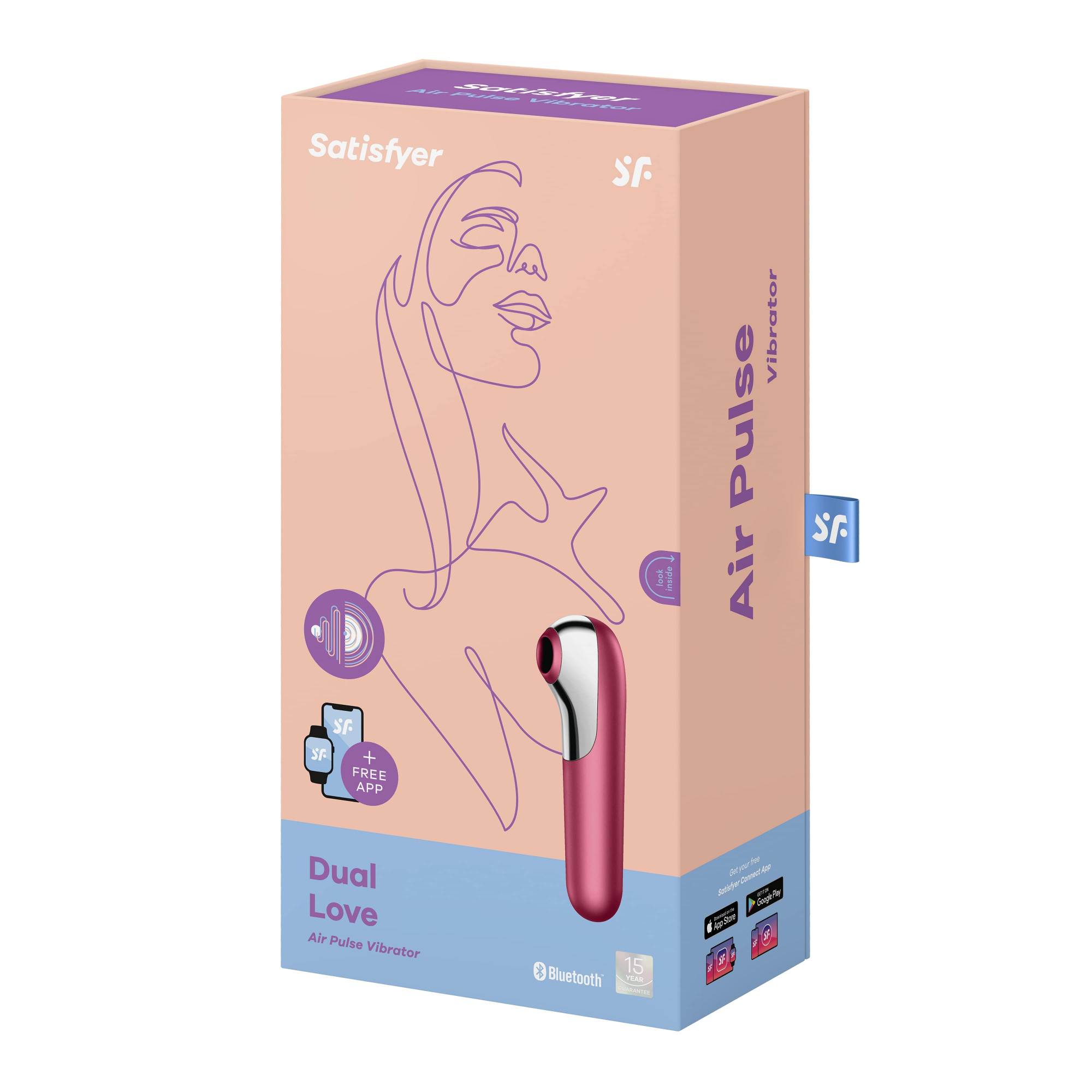 Вакуумно-волновой стимулятор Dual Love красный в магазине ESEXTOYS