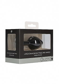 Анальная пробка для ношения с кристаллом Diamond Butt Plug With Handle в магазине ESEXTOYS