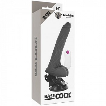Вибромассажер с пультом управления BASECOCK REALISTIC BENDABLE REMOTE CONTROL BLACK 18.5 C в магазине ESEXTOYS