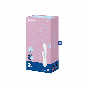 Вибромассажер Satisfyer Mono Flexс возможностью управления через приложение - белый в магазине ESEXTOYS