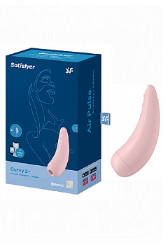 Вакуумно-волновой стимулятор Satisfyer Curvy 2+ с возможностью управления через приложение - розовый в магазине ESEXTOYS