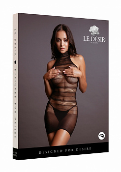 Миниплатье с высоким воротником High Lace Neck Net Mini Dress в магазине ESEXTOYS