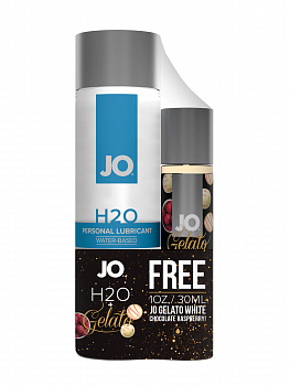 Набор из лубрикантов H2O (120 мл.) и White Chocolate Raspberry Truffle (30 мл.) в магазине ESEXTOYS