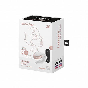 Парный вибратор Satisfyer Double Love с возможностью управления через пульт и приложение (белый) в магазине ESEXTOYS