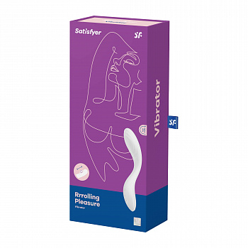 Вибромассажер Satisfyer Rrrolling Pleasure с движущимся шариком для стимуляции точки G (белый) в магазине ESEXTOYS